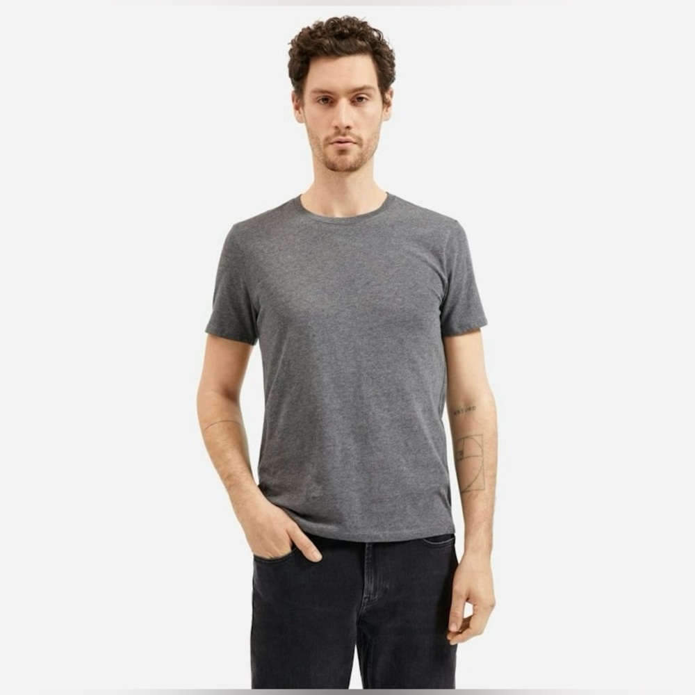 Everlane Heather Charcoal Cotton Crew